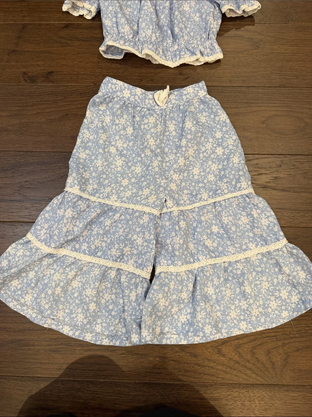 Freestyle Toddler Girls Blue Floral 2 Piece Set Size 3T - C8-138